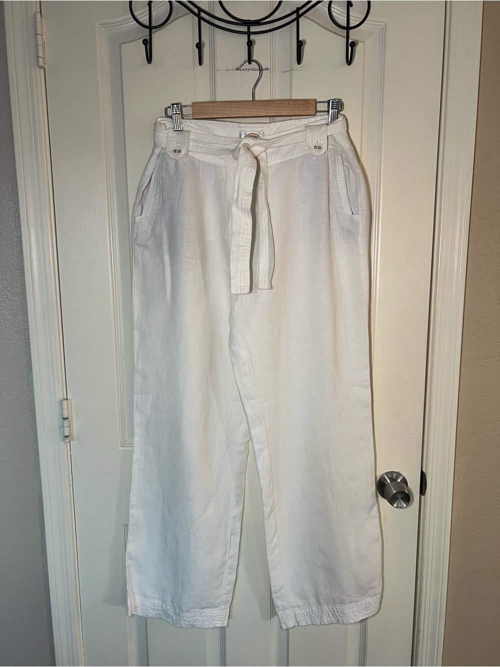 Talbots Off-White Irish Linen Pants